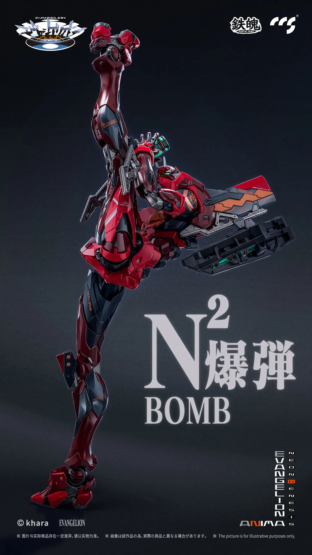 Evangelion Anima Mortal Mind Evangelion Unit-02 Type II Alloy Action Figure