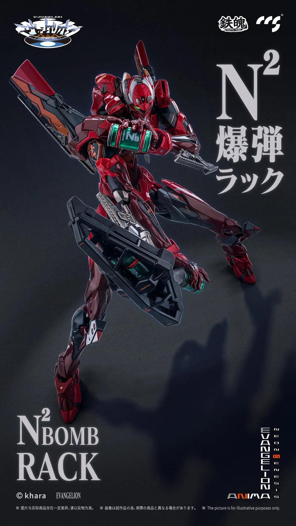 Evangelion Anima Mortal Mind Evangelion Unit-02 Type II Alloy Action Figure